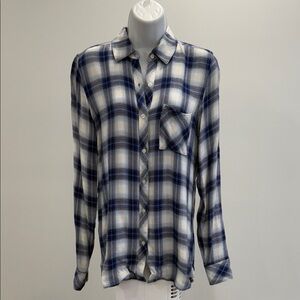 Navy and White Checkered